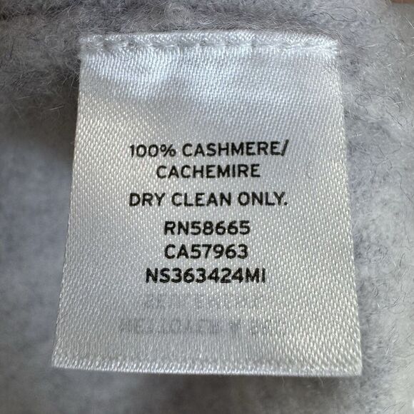 Nordstrom Signature Womens 100% Cashmere Sweater Size S Gray Old Money Preppy - Picture 6 of 6